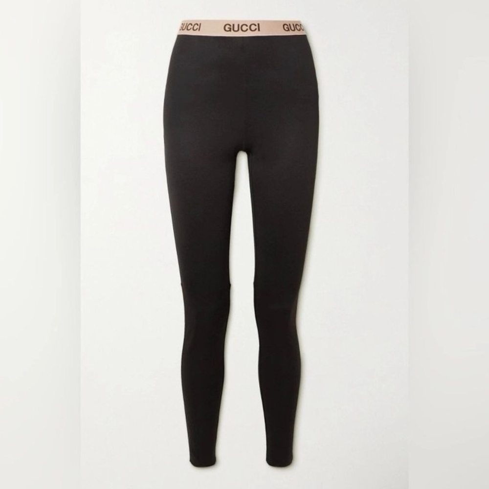 Gucci Black and Tan Women's Leggings